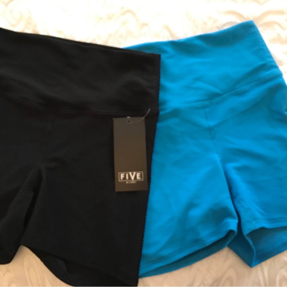 FIVE Dancewear Peak shorts Set of two Black & Blue NWT